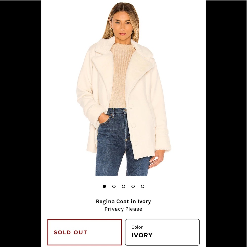 NWT PRIVACY PLEASE COAT SOLD OUT